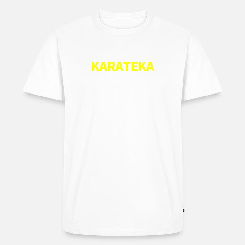 Karateka im Ruhestand - Karate Geschenkidee - Männer Premium Bio T-Shirt - Weiß