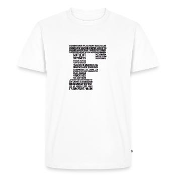 Francfort Noir - T-shirt Premium bio Homme - blanc - Devant - Nico (187cm)
