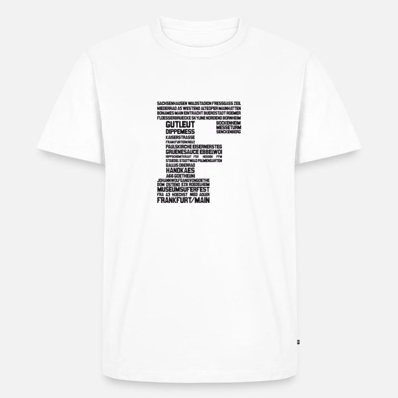 Frankfurt am Main Black - Männer Premium Bio T-Shirt - Weiß