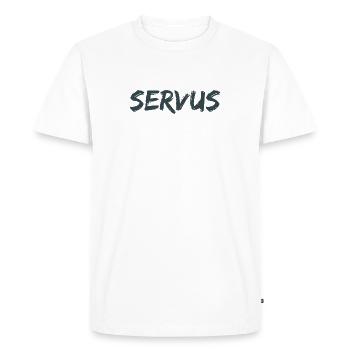 Servus! - Männer Premium Bio T-Shirt - Weiß - Vorne - Nico (187cm)