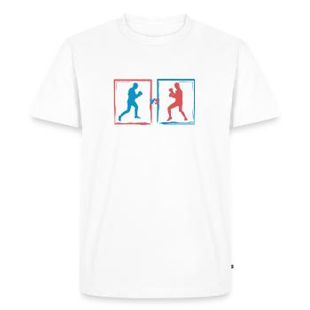 Boxe combat - idee cadeau boxeur - T-shirt Premium bio Homme - blanc - Devant - Nico (187cm)