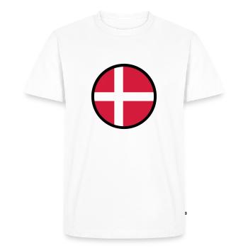 Marqué par le Danemark - T-shirt Premium bio Homme - blanc - Devant - Nico (187cm)