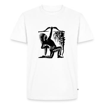 indian indian american tent tent teepee tomahawk - Men's Premium Organic T-Shirt - white - Front - Nico (187cm)