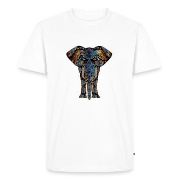 Elephant abstract art design special gift - Men's Premium Organic T-Shirt - white - Front - Nico (187cm)