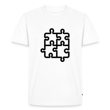 puzzle pieces - Men's Premium Organic T-Shirt - white - Front - Nico (187cm)