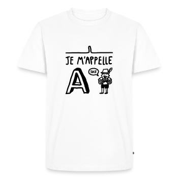 ALEC - T-shirt Premium bio Homme - blanc - Devant - Nico (187cm)