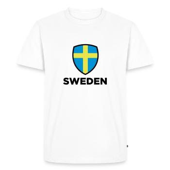 Drapeau national de la Suède - T-shirt Premium bio Homme - blanc - Devant - Nico (187cm)