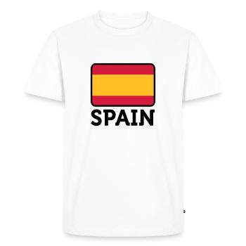 Drapeau national de l Espagne - T-shirt Premium bio Homme - blanc - Devant - Nico (187cm)