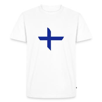 A heart for Denmark - Men's Premium Organic T-Shirt - white - Front - Nico (187cm)