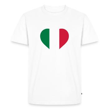 A Heart for Italy - Men's Premium Organic T-Shirt - white - Front - Nico (187cm)