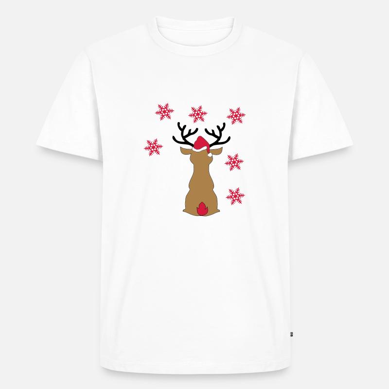 Elch - Männer Premium Bio T-Shirt - Weiß