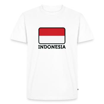 Drapeau national de l Indonésie - T-shirt Premium bio Homme - blanc - Devant - Nico (187cm)