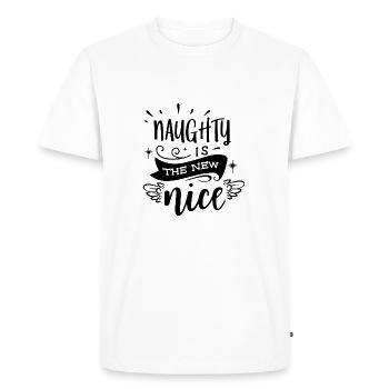 cadeau du Père Noël Père Noël truand - T-shirt Premium bio Homme - blanc - Devant - Nico (187cm)