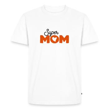Super maman. - T-shirt Premium bio Homme - blanc - Devant - Nico (187cm)