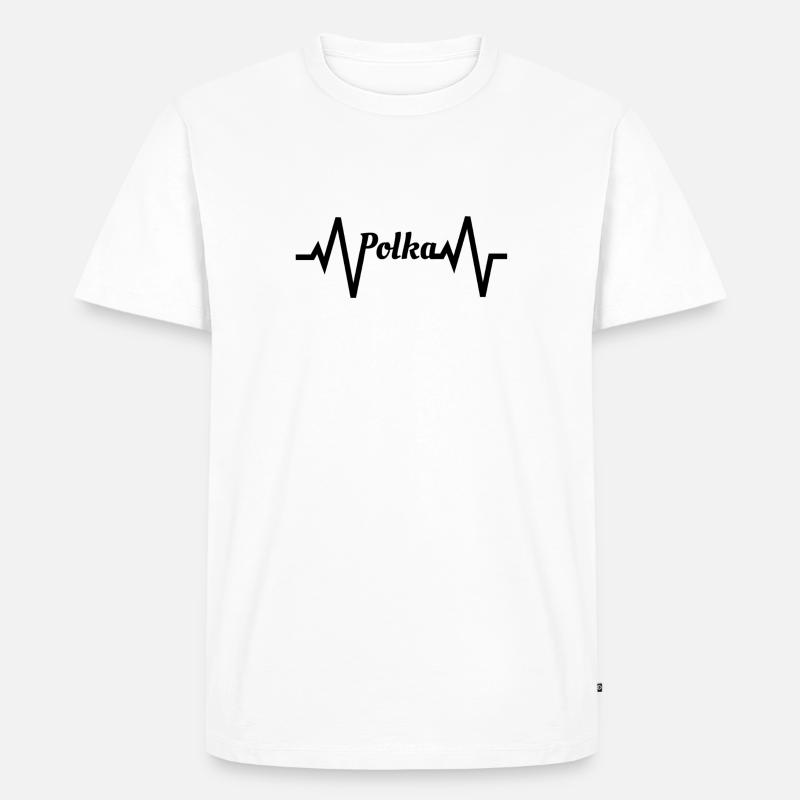 Polka - Männer Premium Bio T-Shirt - Weiß