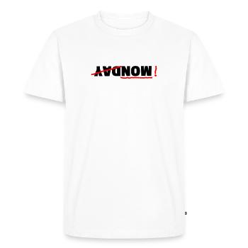 monday - Men's Premium Organic T-Shirt - white - Front - Nico (187cm)