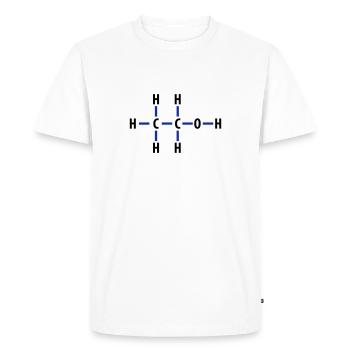 Alcohol - Men's Premium Organic T-Shirt - white - Front - Nico (187cm)