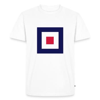 Mod ² pour les chemises blanches 2C - T-shirt Premium bio Homme - blanc - Devant - Nico (187cm)