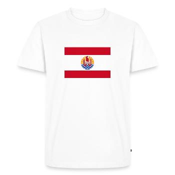 Drapeau national de la Polynésie française - T-shirt Premium bio Homme - blanc - Devant - Nico (187cm)