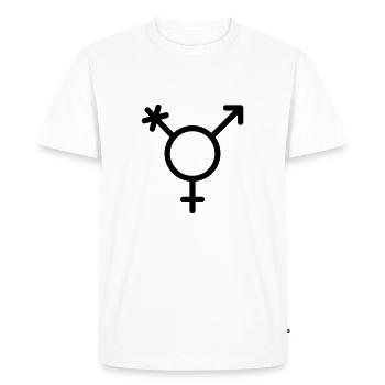 Transgender - symbol for transsexuals - Men's Premium Organic T-Shirt - white - Front - Nico (187cm)