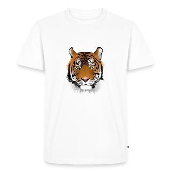 tête de tigre - T-shirt Premium bio Homme - blanc - Devant - Nico (187cm)