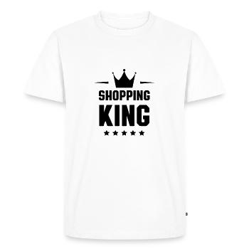 Shopping King - Men's Premium Organic T-Shirt - white - Front - Nico (187cm)