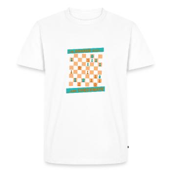 Le mouvement ORANGE ... et CHECKMATE - Anastasia - T-shirt Premium bio Homme - blanc - Devant - Nico (187cm)