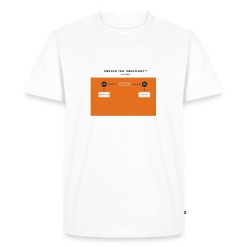 REACH - Men's Premium Organic T-Shirt - white - Front - Nico (187cm)