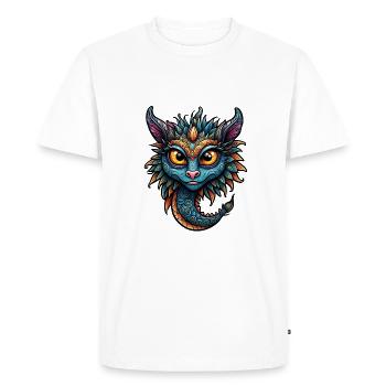 Lovable fantasy creature - Men's Premium Organic T-Shirt - white - Front - Nico (187cm)