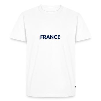 France - T-shirt Premium bio Homme - blanc - Devant - Nico (187cm)