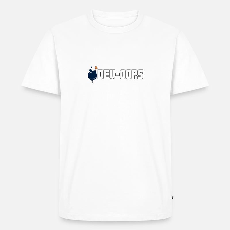 DEV OOPS 19 1 2025 - Männer Premium Bio T-Shirt - Weiß