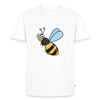 Bee honey bee - Men's Premium Organic T-Shirt - white - Front - Nico (187cm)