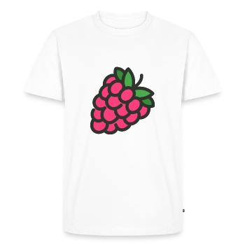 Framboise - Framboises SCENE - T-shirt Premium bio Homme - blanc - Devant - Nico (187cm)