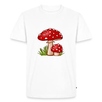 champignons champignons champignons légumes légumes vegetables18 - T-shirt Premium bio Homme - blanc - Devant - Nico (187cm)