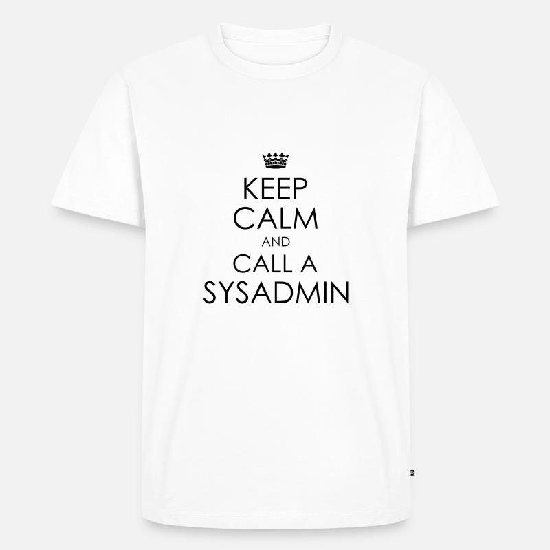 call sysadmin - Männer Premium Bio T-Shirt - Weiß