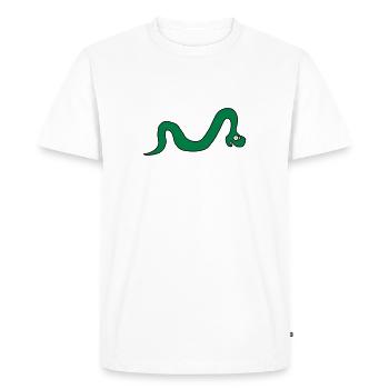 Funny Snake - Men's Premium Organic T-Shirt - white - Front - Nico (187cm)
