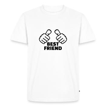 Best Friend - T-shirt Premium bio Homme - blanc - Devant - Nico (187cm)