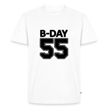 No. 55 / 55e anniversaire jersey Schnapszahl - T-shirt Premium bio Homme - blanc - Devant - Nico (187cm)