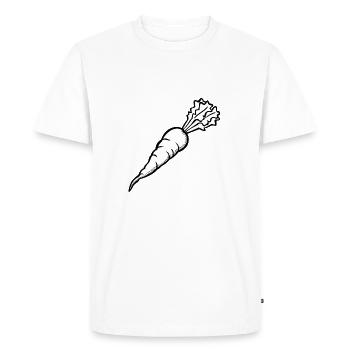 carrots carrots ruebe veggie veggie vege - Men's Premium Organic T-Shirt - white - Front - Nico (187cm)
