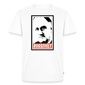 Theodore Roosevelt - T-shirt Premium bio Homme - blanc - Devant - Nico (187cm)
