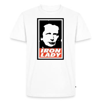 Iron Lady Margaret Thatcher - T-shirt Premium bio Homme - blanc - Devant - Nico (187cm)
