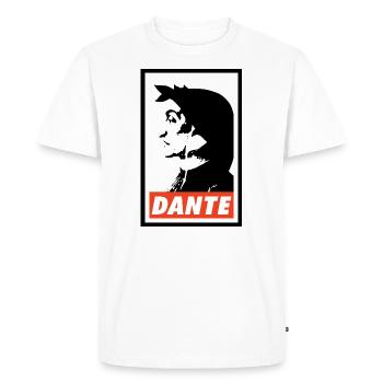 Dante - Men's Premium Organic T-Shirt - white - Front - Nico (187cm)