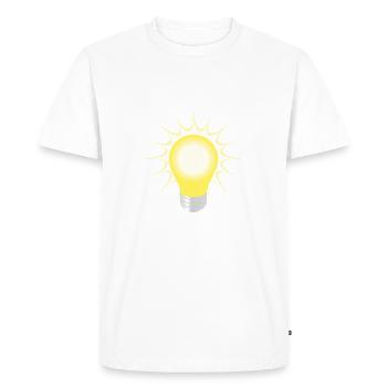 ampoule - T-shirt Premium bio Homme - blanc - Devant - Nico (187cm)