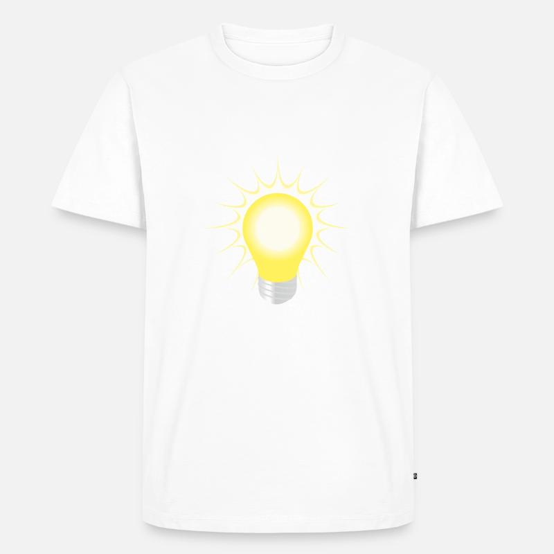 Glühbirne - Männer Premium Bio T-Shirt - Weiß