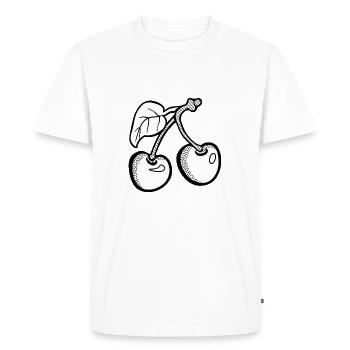 cherries cherries veggie vegetables fruits16 - Men's Premium Organic T-Shirt - white - Front - Nico (187cm)