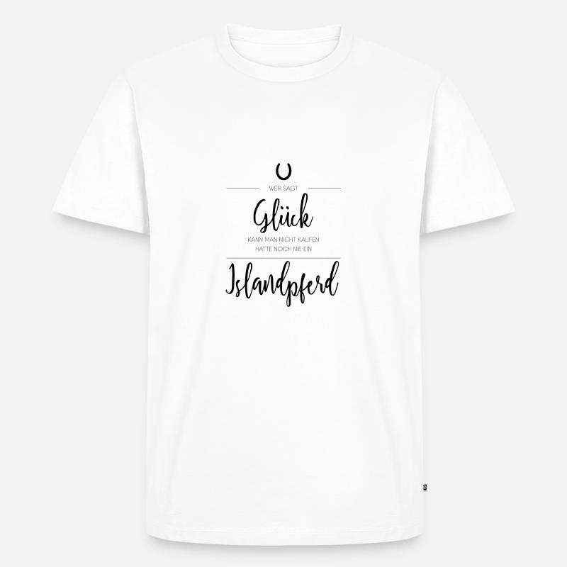 Islandpferd Geschenk - Männer Premium Bio T-Shirt - Weiß