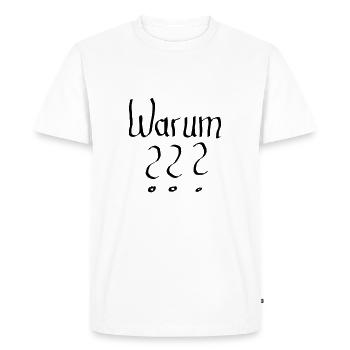 Pourquoi ? - T-shirt Premium bio Homme - blanc - Devant - Nico (187cm)