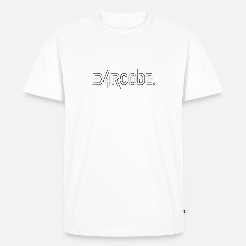 B4RCODE. Tech black - Männer Premium Bio T-Shirt - Weiß