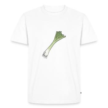 Oignons à racine - T-shirt Premium bio Homme - blanc - Devant - Nico (187cm)