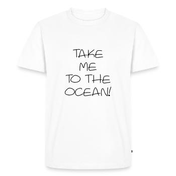 Take me to the ocean - Men's Premium Organic T-Shirt - white - Front - Nico (187cm)